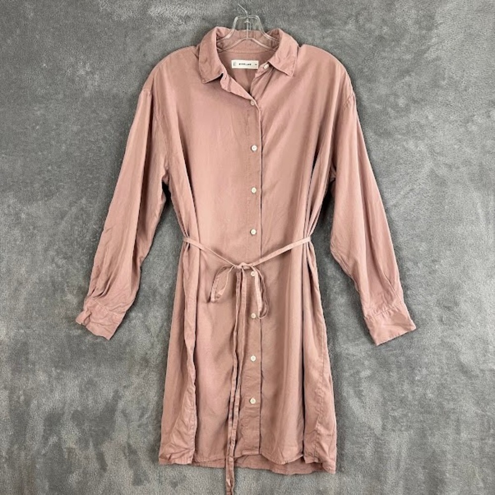 Everlane The Must-Have Shirt Dress Womens XS Dusty Pink Chore Minimalist